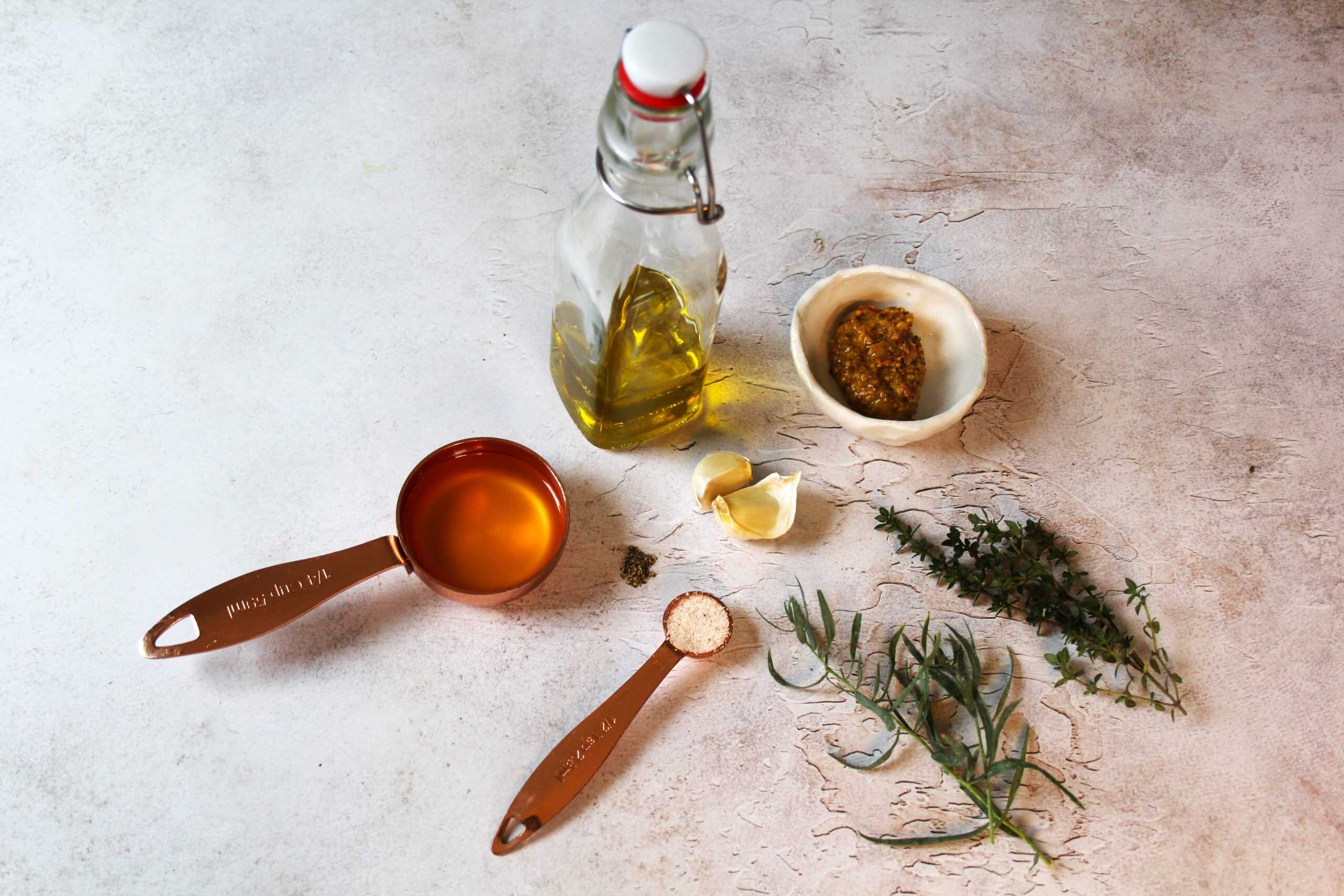 ingredients for late summer salmon