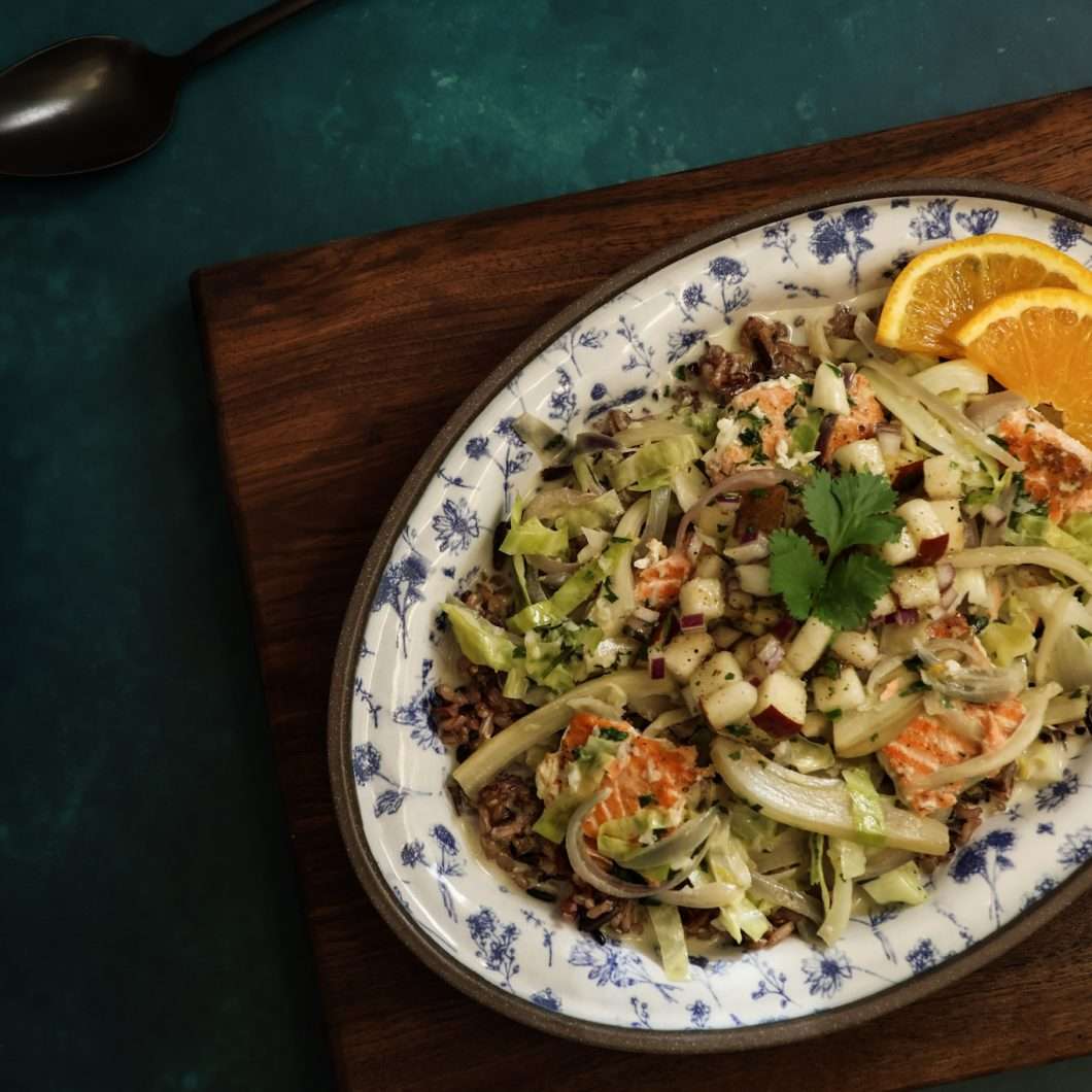 Salmon and Wild Rice Bowls with Fall Veggies