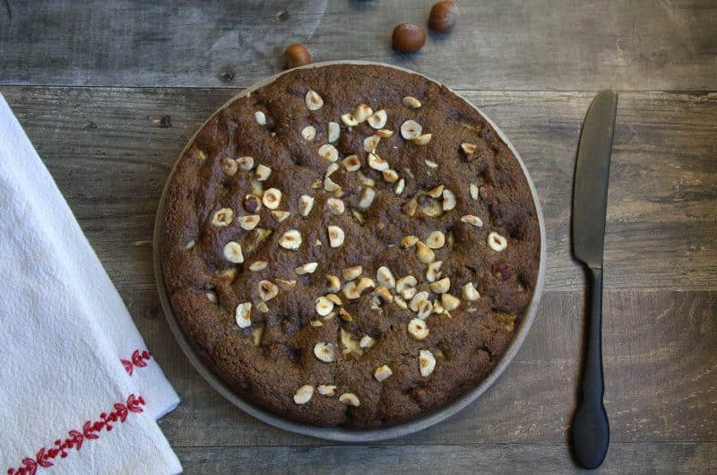Hazelnut and Apple Coffee Cake with Buckwheat