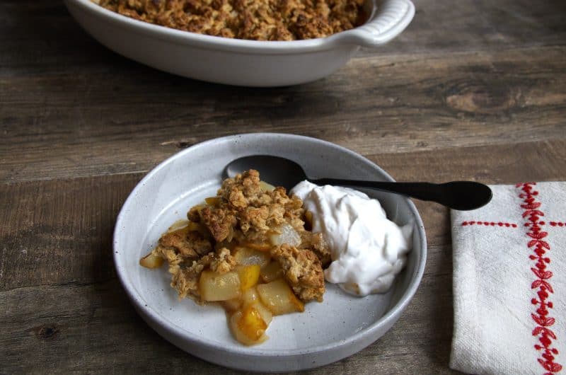 Pear Crisp with Orange and Ginger