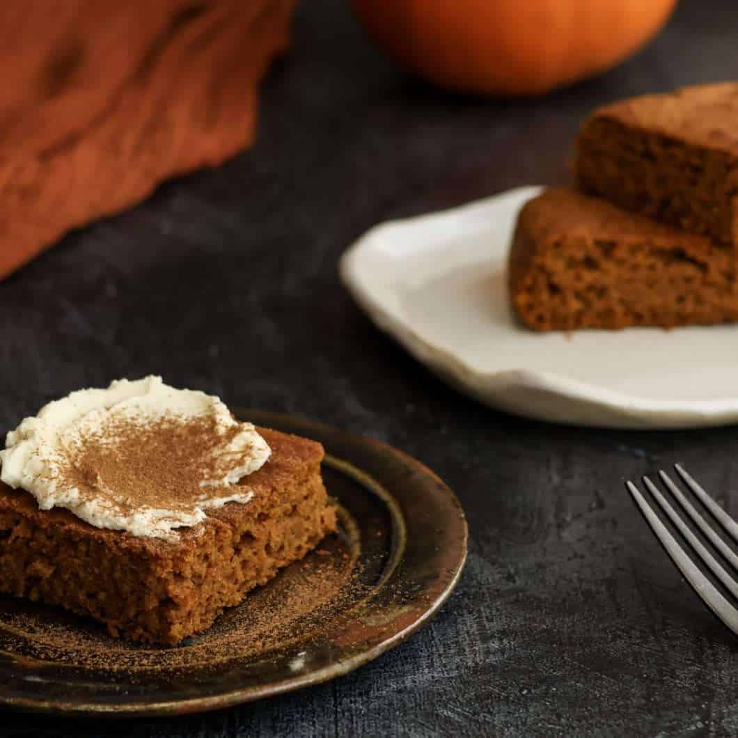 Soft and Fluffy Pumpkin Bars (with White Beans and a Healthy Twist)