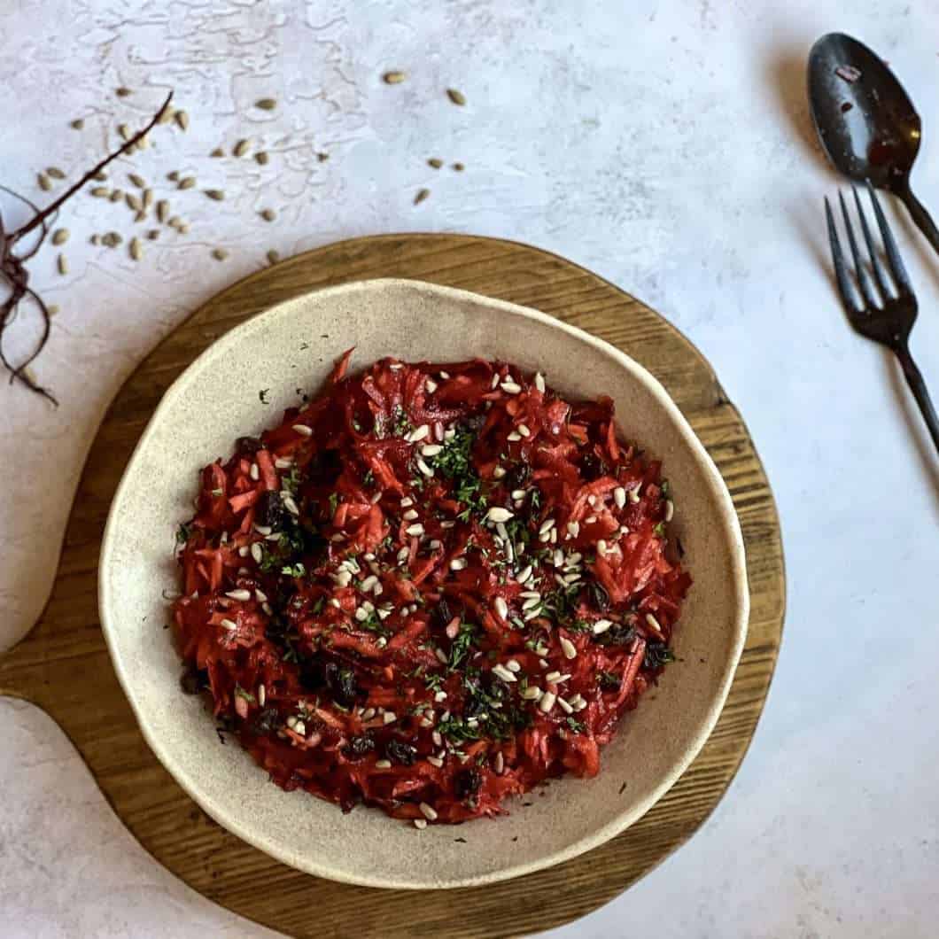 Crunchy Beet and Carrot Slaw with Apple