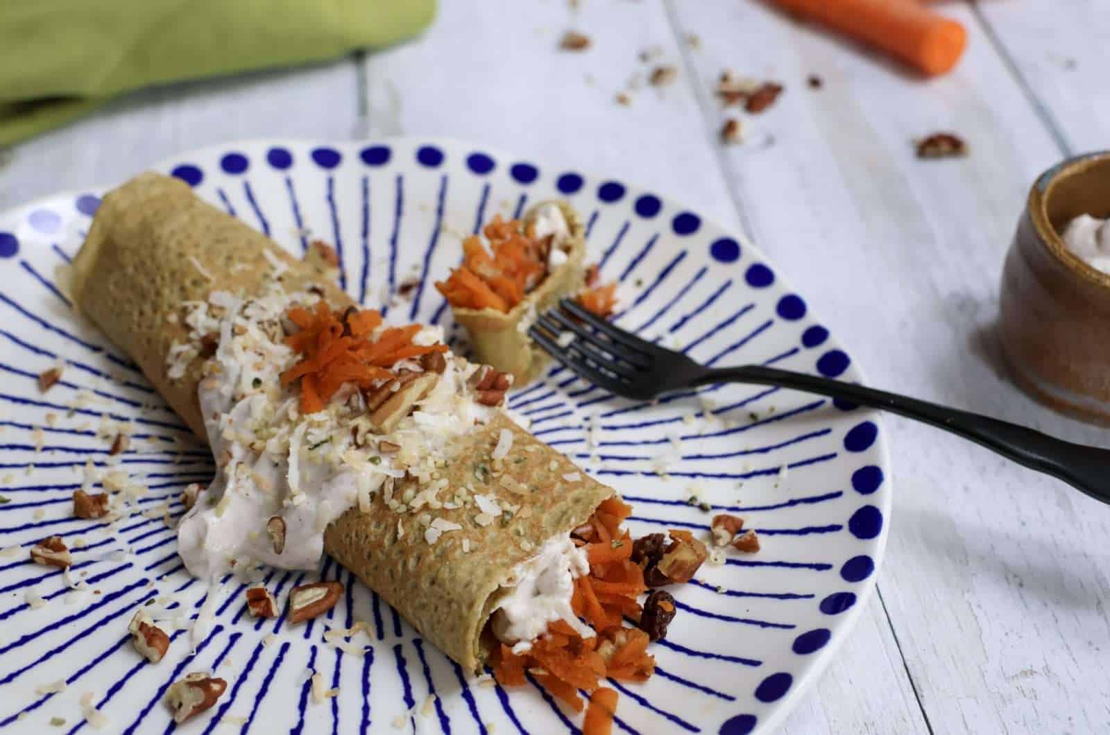 Gluten-Free Carrot Cake Crepes (Dairy-Free)